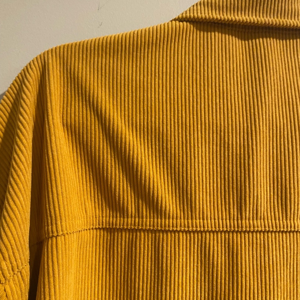 Mustard Yellow Corduroy Button-Up Shirt - Picture 4 of 5